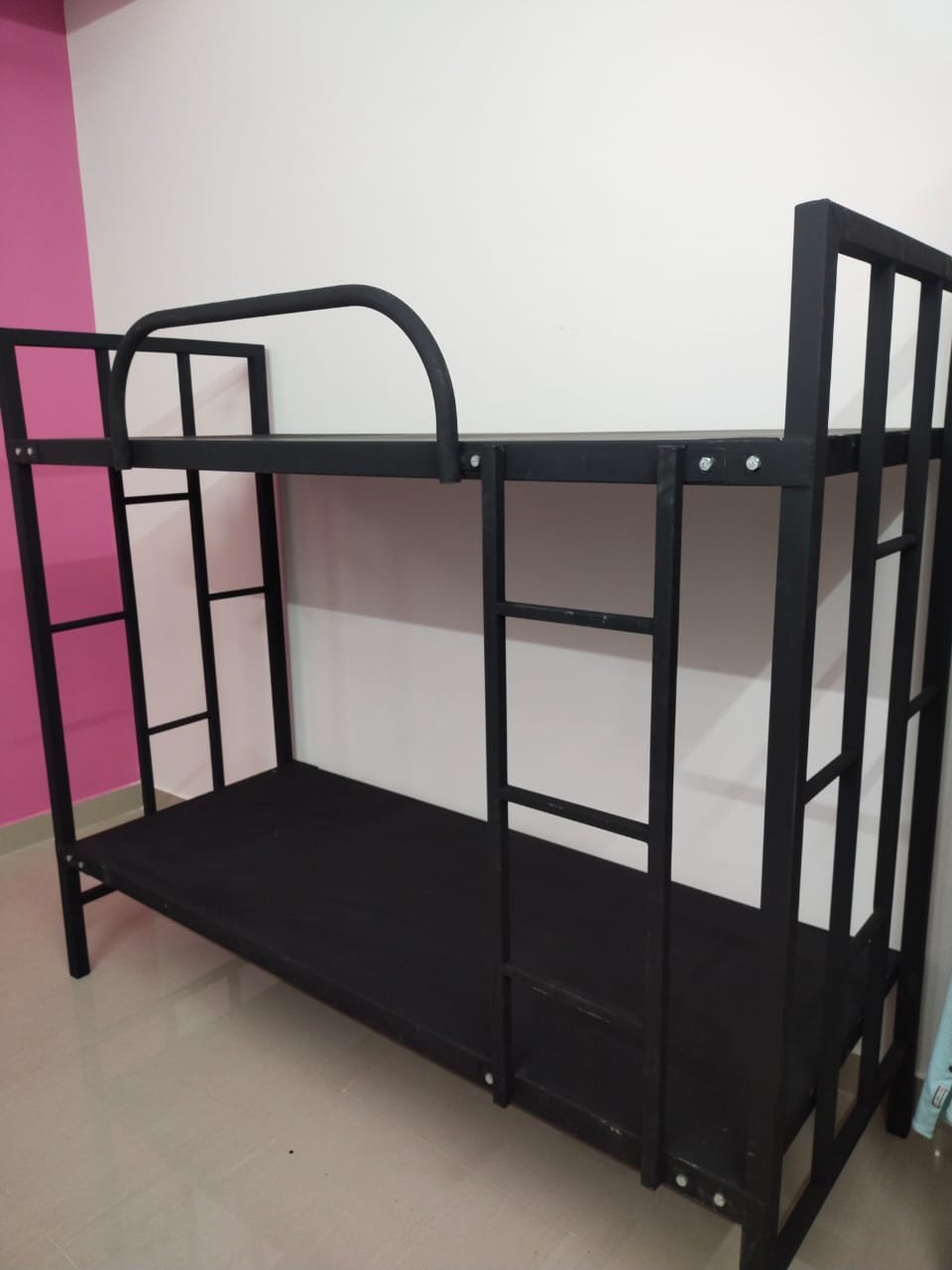 Black Finish Double Decker Bunk Bed